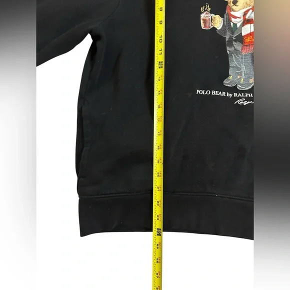 Polo Ralph Lauren Hot Chocolate Polo Bear Hoodie – Black, Size Large | Cozy Wear - Picture 7 of 13